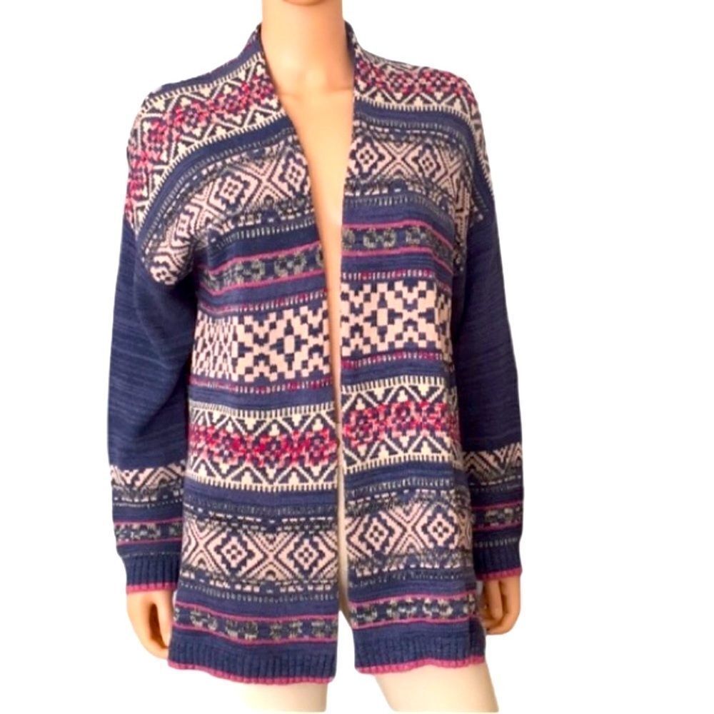 Ralph Lauren Chaps Vintage Open Knit Cardigan Sz M